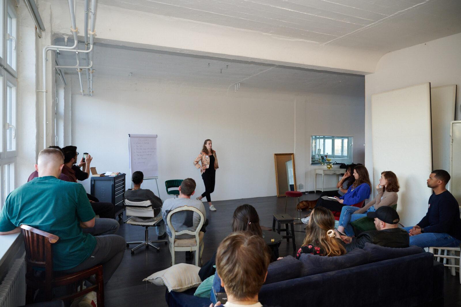 Workshop Session with a small creative group in the studio